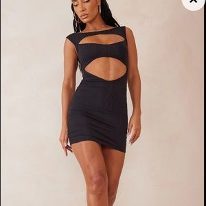 PrettyLittleThing Rib Cut out Bodycon Dress 🌺
